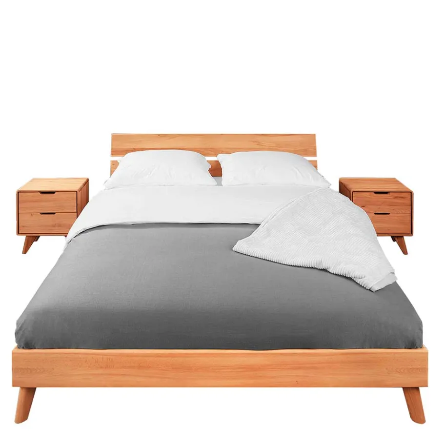 220 Überlänge Holzbett & Nachttische - Junola IV (dreiteilig) Betten