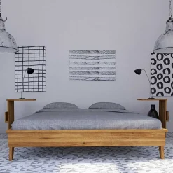 Discount 190 cm Bettanlage im Retro Design - Hardus (dreiteilig) Betten