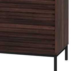 80 cm breite Hochkommode in Walnuss Optik - Teleska Kommoden