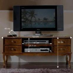 Sale 123 cm breite TV Kommode Agosto im Barockstil Tv & Hifi-Möbel|Lowboards