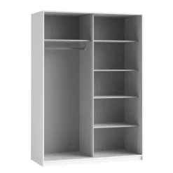 Outlet 150 cm breiter Kleiderschrank mit Schiebetüren in Weiß - Juleste Kleiderschränke