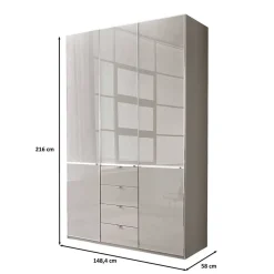 Outlet 149 cm breiter Kleiderschrank kombiniert - Nucina Kleiderschränke