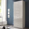 Hot 100 cm breiter Schlafzimmerschrank in Hellgrau - Nucina Kleiderschränke|Schränke