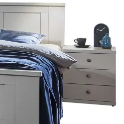 Sale 140 cm breites Bett im modernen Landhaus Look - Ridonna Betten