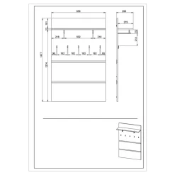 Clearance 246 cm breites Flurmöbel Set modern - Orsecca (fünfteilig) Garderoben