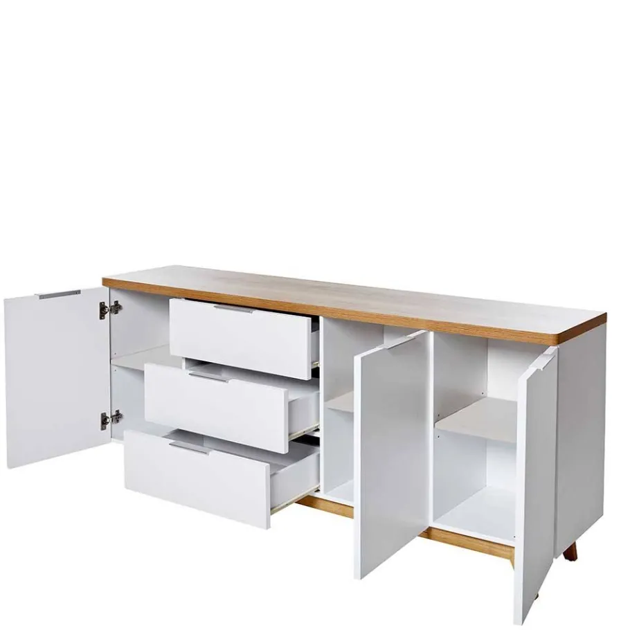 Sale 180 cm breites Sideboard in Weiß - Xuana Tv & Hifi-Möbel