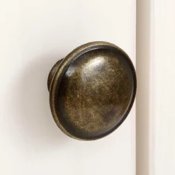 Best 180 cm hohe Landhausvitrine in Weiß mit Beige - Isvair I Vitrinen