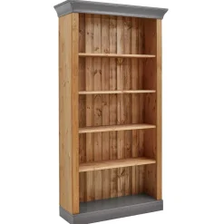 Sale 202 cm hohes Landhaus Bücherregal zweifarbig - Eshelas Regale