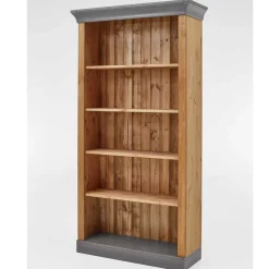 Sale 202 cm hohes Landhaus Bücherregal zweifarbig - Eshelas Regale