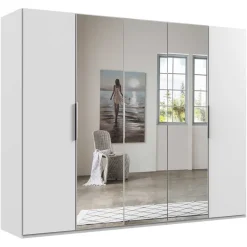 Outlet 250 cm Kleiderschrank mit Falt- und Drehtüren - Dastrata Kleiderschränke|Schränke