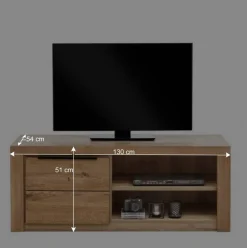 Clearance 130 cm schmales TV Board mit Tür & 2 Fächern - Nelenia Tv & Hifi-Möbel|Lowboards