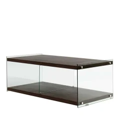 120 cm TV Element in Nussbaum & Transparent - Tomima Tv & Hifi-Möbel|Lowboards