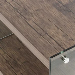 120 cm TV Element in Nussbaum & Transparent - Tomima Tv & Hifi-Möbel|Lowboards