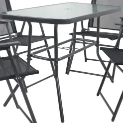 Sale 4 Klappstühle & Gartentisch Set - Alcamo (fünfteilig) Sitzgruppe