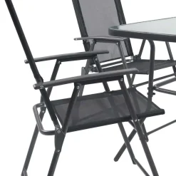 Sale 4 Klappstühle & Gartentisch Set - Alcamo (fünfteilig) Sitzgruppe