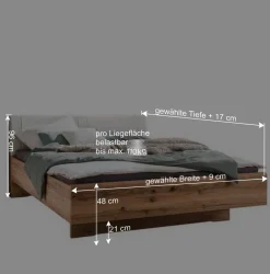 Sale 2 Personen Bettgestell aus Kernbuche massiv - Krofun Betten