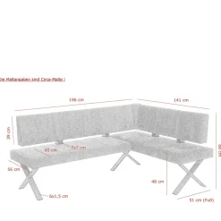 Best 3 Personen Eckbank in Anthrazit - Pricenta Sitzbank