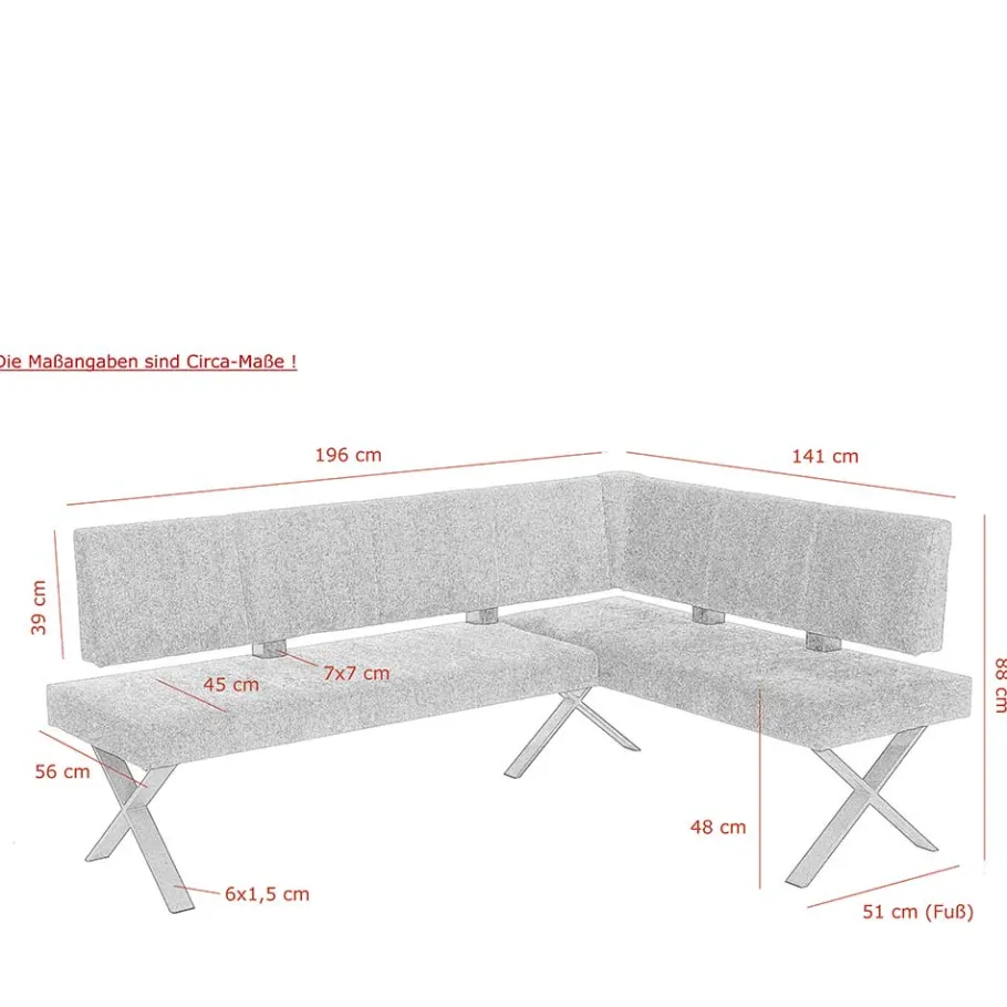 Best 3 Personen Eckbank in Anthrazit - Pricenta Sitzbank