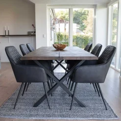 Clearance 6 Personen Essplatz mit Designtisch - Zenya (siebenteilig) Sitzgruppe