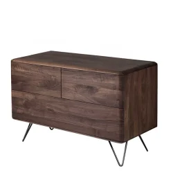 Best 3 Schubladen Kommode aus Nussbaum - Rivossa Sideboards