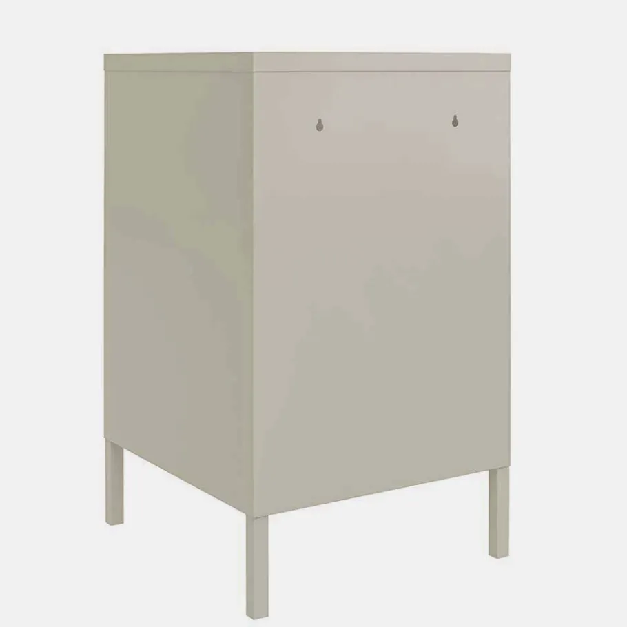 Abschließbare Türen-Kommode im Spind Look - Melanje Kommoden