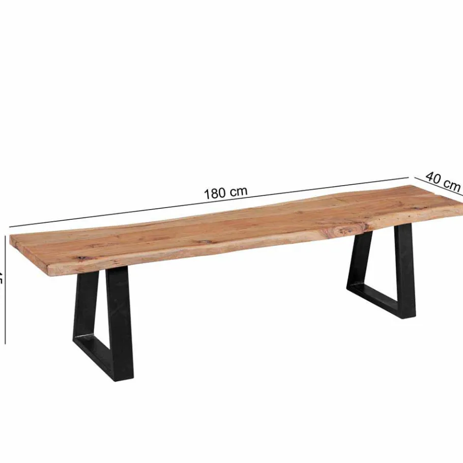 Sale Akazie Holzbank Lussina mit Baumkante Sitzbank