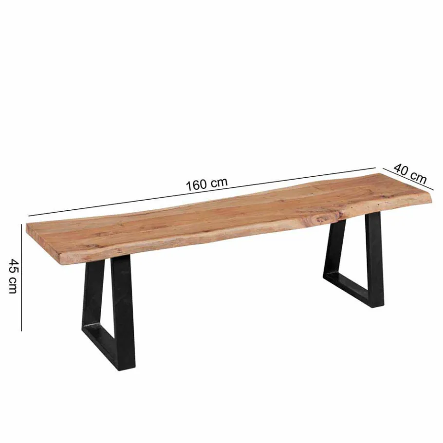 Sale Akazie Holzbank Lussina mit Baumkante Sitzbank