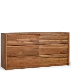 Akazienholz Sideboard mit sechs Schubladen - Vomano Sideboards