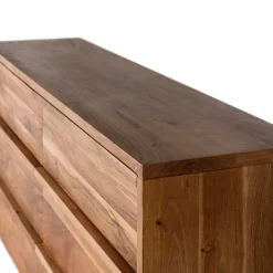 Akazienholz Sideboard mit sechs Schubladen - Vomano Sideboards