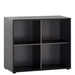 Clearance Aktenregal mit vier Fächern in Schwarz - Evasilica Regale