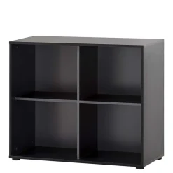 Clearance Aktenregal mit vier Fächern in Schwarz - Evasilica Regale