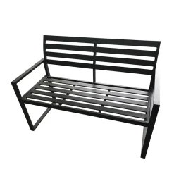 Best Aluminium Gartenbank mit Armlehnen - Calbanyara Sitzbank