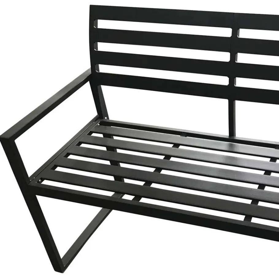 Best Aluminium Gartenbank mit Armlehnen - Calbanyara Sitzbank