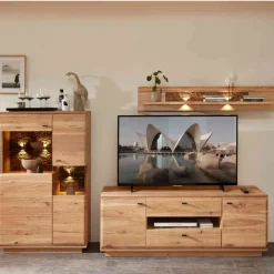 Best Anbauwand Möbel Kombination modern - Cassna (dreiteilig) Wohnwände