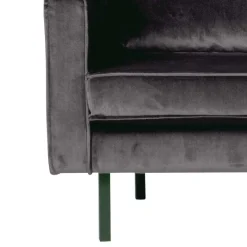 Anthrazitfarbene Samt Recamiere Ertrego mit Armlehne links Sofas