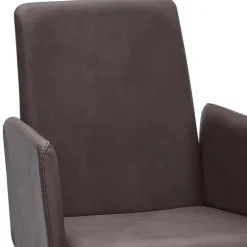 Armlehnen-Polsterstuhl in Dunkelbraun - Sagavi Stühle