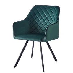 Best Armlehnenstuhl in Dunkelgrün mit Schwarz - Saliaora Stühle