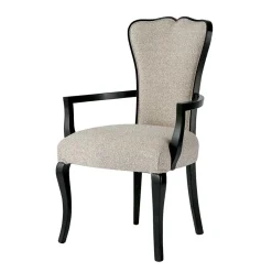 Armlehnenstuhl in Hellgrau und Schwarz - Tuscano Stühle