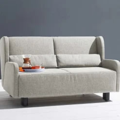 Ausklappbare Stoffcouch in Beige - Bondio Sofas