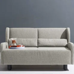 Ausklappbare Stoffcouch in Beige - Bondio Sofas