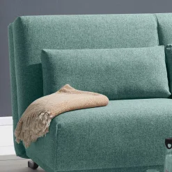 Ausziehsofa in Petrol & Eiche - Olzaia Betten|Sofas