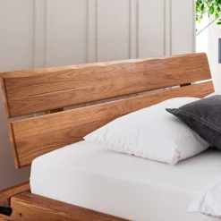 Clearance Balkenbett aus Eiche mit Kufen - Felictia Betten