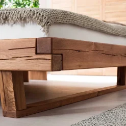 Best Balkenbett aus Eichenholz mit Kufen - Piassona Betten