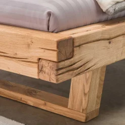 Best Balkenbett aus Eichenholz mit Kufen - Piassona Betten