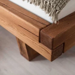 Best Balkenbett aus Eichenholz mit Kufen - Piassona Betten