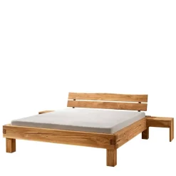 Clearance Balkenbett mit Naturkanten Kopfteil - Blevos Betten