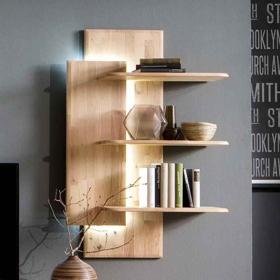 Sale Balkeneiche Designregal 117 cm hoch - Destal Regale