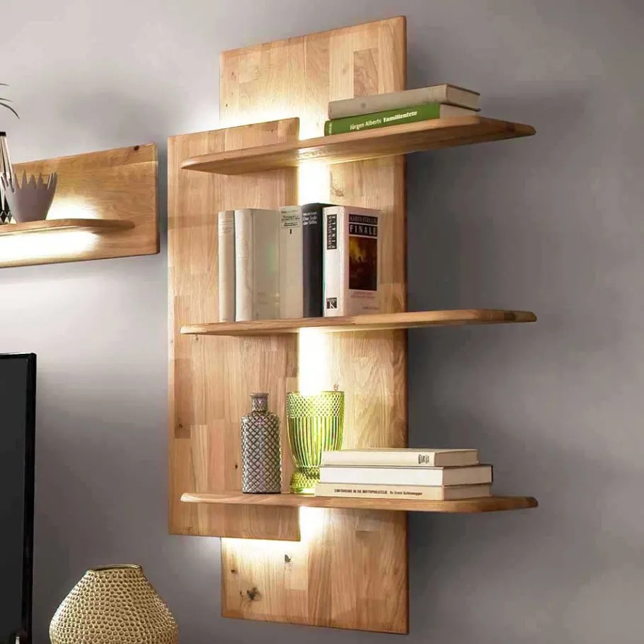 Sale Balkeneiche Designregal 117 cm hoch - Destal Regale