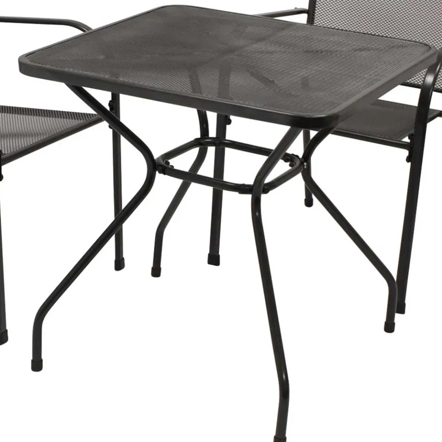 Balkonmöbel Set in Anthrazit - Coritanta (dreiteilig) Sitzgruppe