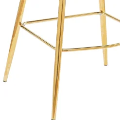 Barhocker mit Muschel-Lehne in Beige - Grovossa (2er Set) Hocker